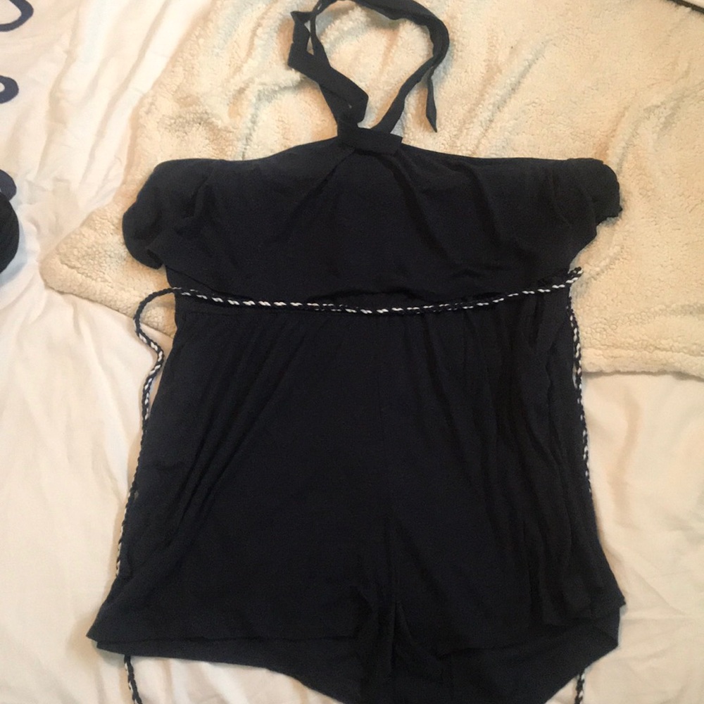 LOFT Navy Romper